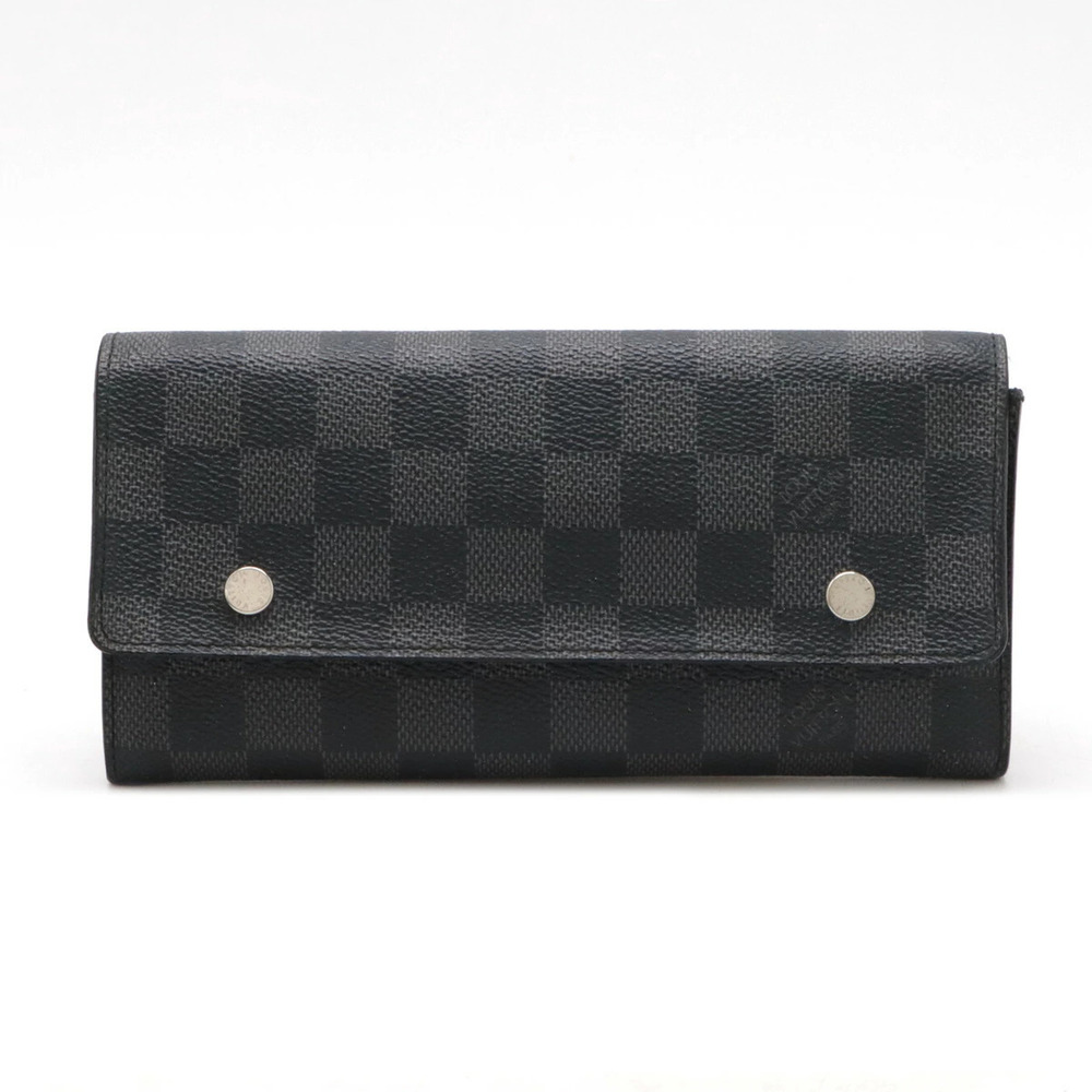 LOUIS VUITTON Damier Graphite Black Portefeuille Long Modulable Bi fold Wallet